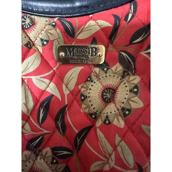 Maggie B Red Ditzy Floral Print Small Top Handle Tote - Picture 7 of 7